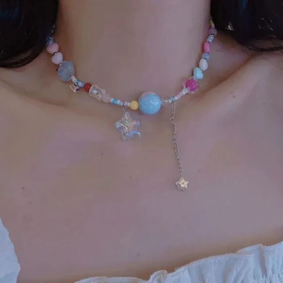 Colorful summary necklace A397 - Picture 1 of 4